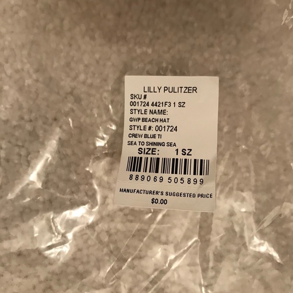 NWT Lilly Pulitzer Sea to Shining Sea Beach Hat - Picture 3 of 3